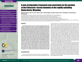 A New Stratigraphic Framework and Constraints for the Position of the Paleocene–Eocene Boundary in the Rapidly Subsiding