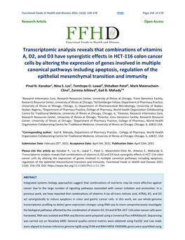 Transcriptomic Analysis Reveals That Combinations of Vitamins A, D2, And