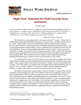 Right Tech Solutions for USAF