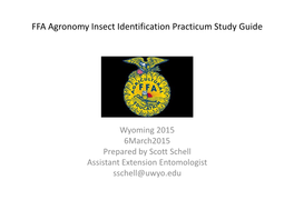 FFA Agronomy Insect Identification Practicum Study Guide