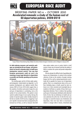 A Study of the Human Cost of EU Deportation Policies, 2009-2010