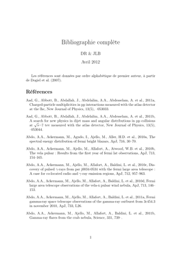 Bibliographie Complète