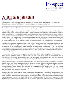 A British Jihadist by Aatish Taseer