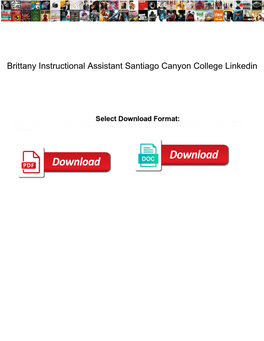 Brittany Instructional Assistant Santiago Canyon College Linkedin