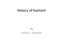 History of Kashmir