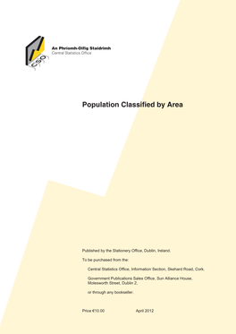 Volume 1-Population Classified by Area