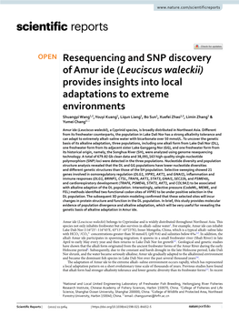 Resequencing and SNP Discovery of Amur