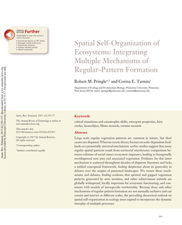 Spatial Self-Organization of Ecosystems 361 • EN62CH20-Pringle ARI 22 December 2016 11:52