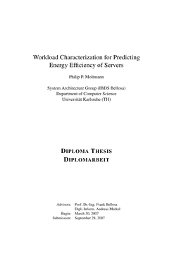 Workload Characterization for Predicting Energy Efficiency of Servers