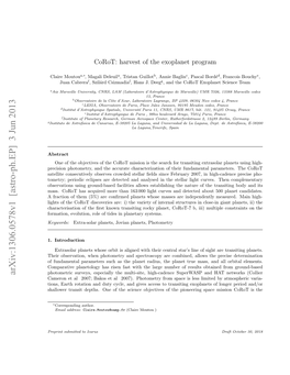 Arxiv:1306.0578V1 [Astro-Ph.EP] 3 Jun 2013