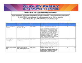Activities and Events