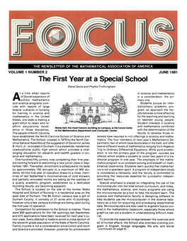 The First Year at a Special School Steve Davis and Phyllis Frothingham