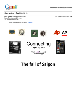 Connecting the Fall of Saigon