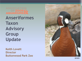 Anseriformes Taxon Advisory Group April 7, 2013