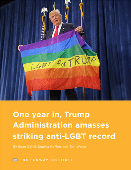 One Year In, Trump Administration Amasses Striking Anti-LGBT Record