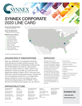 Synnex Corporate 2020 Line Card