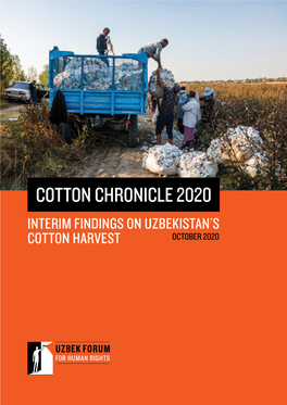 2020 Cotton Harvest Including the Republic of Karakalpakstan