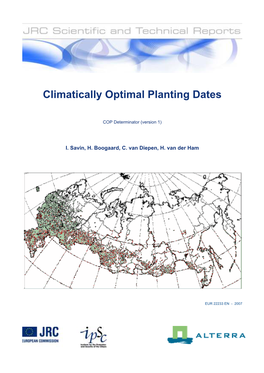 Climatically Optimal Planting Dates