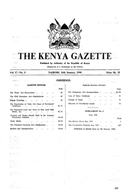 The Kenya Gazette|