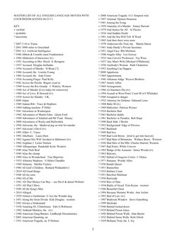 MASTER LIST of ALL ENGLISH LANGUAGE MOVIES with V 2000 American Tragedy O.J