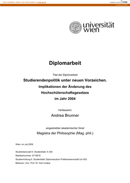 Diplomarbeit