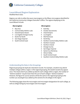 Launchboard Region Explanation Modified March 2021