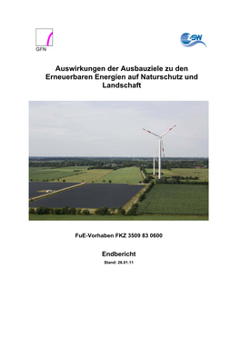 Auswirkungen Der Ausbauziele Zu Den Erneuerbaren Energien Auf Naturschutz Und Landschaft