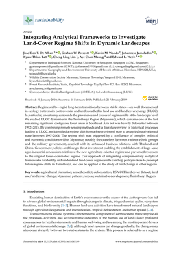 Integrating Analytical Frameworks to Investigate Land-Cover Regime Shifts in Dynamic Landscapes