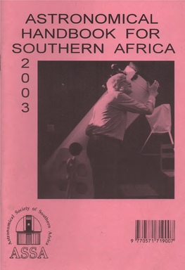 Astronomical Handbook for Southern Africa 2003