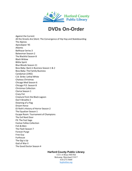 Dvds On-Order