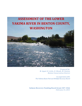 Assessment of the Lower Yakima River in Benton County, Washington