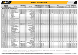 Midweek Regular Coupon 30/08/2021 12:39 1 / 3