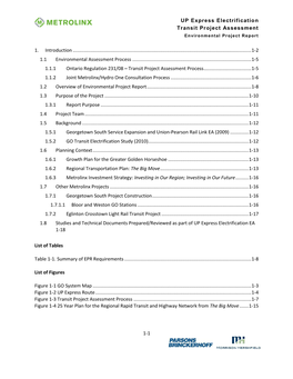 UP Express Electrification Transit Project Assessment 1