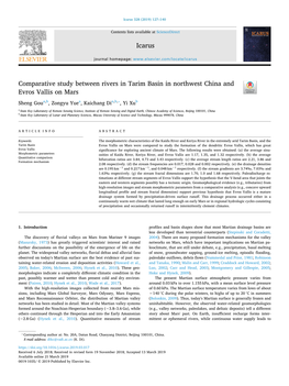 Comparative Study Between Rivers in Tarim Basin in Northwest China And