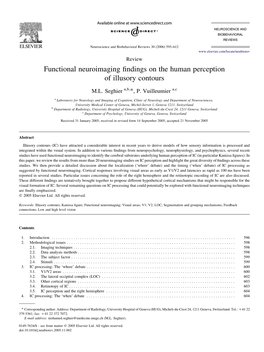 Functional Neuroimaging Findings on the Human Perception of Illusory