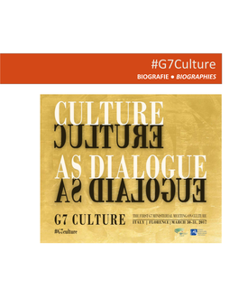 G7culture BIOGRAFIE ● BIOGRAPHIES