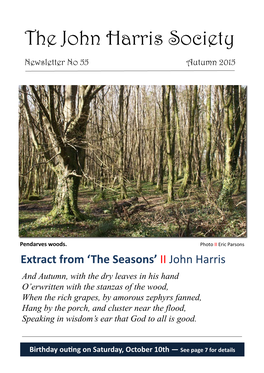 The John Harris Society Newsletter No 55 Autumn 2015