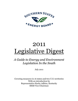 2011 Legislative Digest