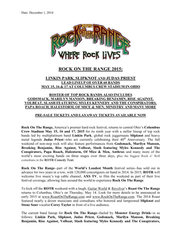 Rock on the Range 2015