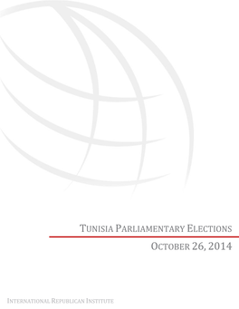 Tunisia Parliamentary Elections October 26,2014