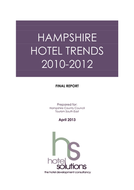 Hampshire Hotel Trends 2010-2012