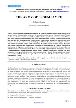 The Army of Begum Samru