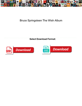 Bruce Springsteen the Wish Album