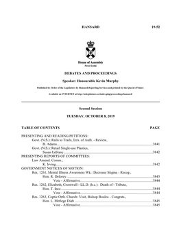 Hansard 19-52 Debates And