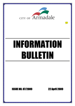 Issue No. 07/2009 Bulletin