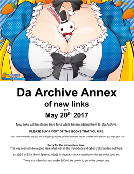 Da Archive Annex of New Links (^^) May 20Th 2017