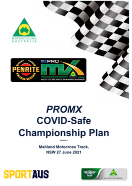 COVID-Safe Plan To, That Will Be Followed to Ensure a Safe and Viable COVID-Safe Championship Plan