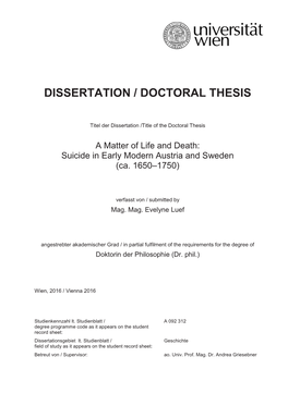 Dissertation / Doctoral Thesis