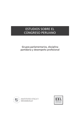 Estudios Sobre El Congreso Peruano