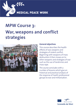 Course 3: War, Weapons and Conflict Strategies